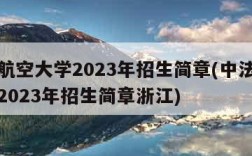中法航空大学2023年招生简章(中法航空大学2023年招生简章浙江)
